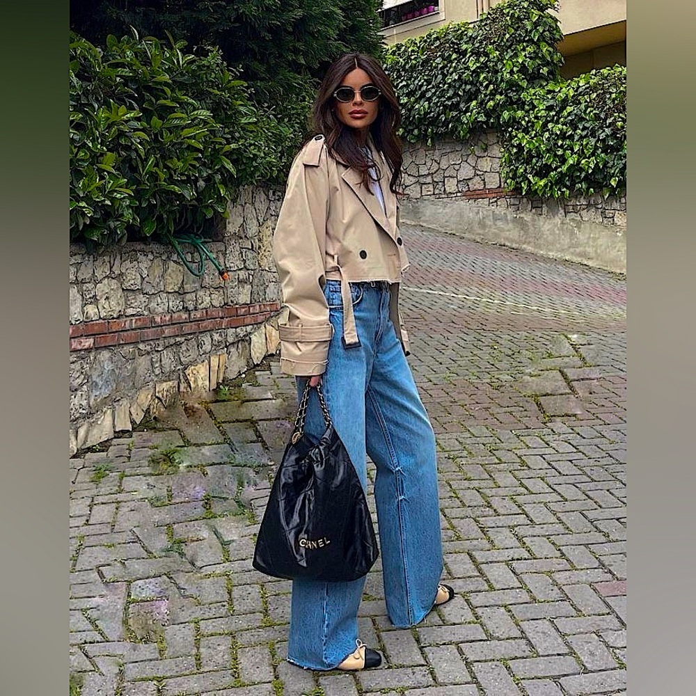 (SOLD)ZARA ✨VIRAL✨ Cropped Trench